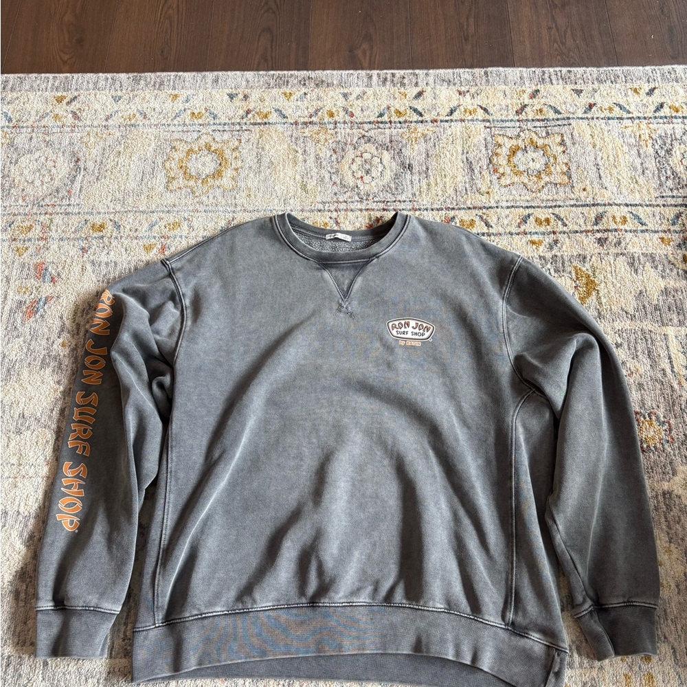 Katin Ron Jon Surf Shot Crewneck Sweatshirt with Orange Accents